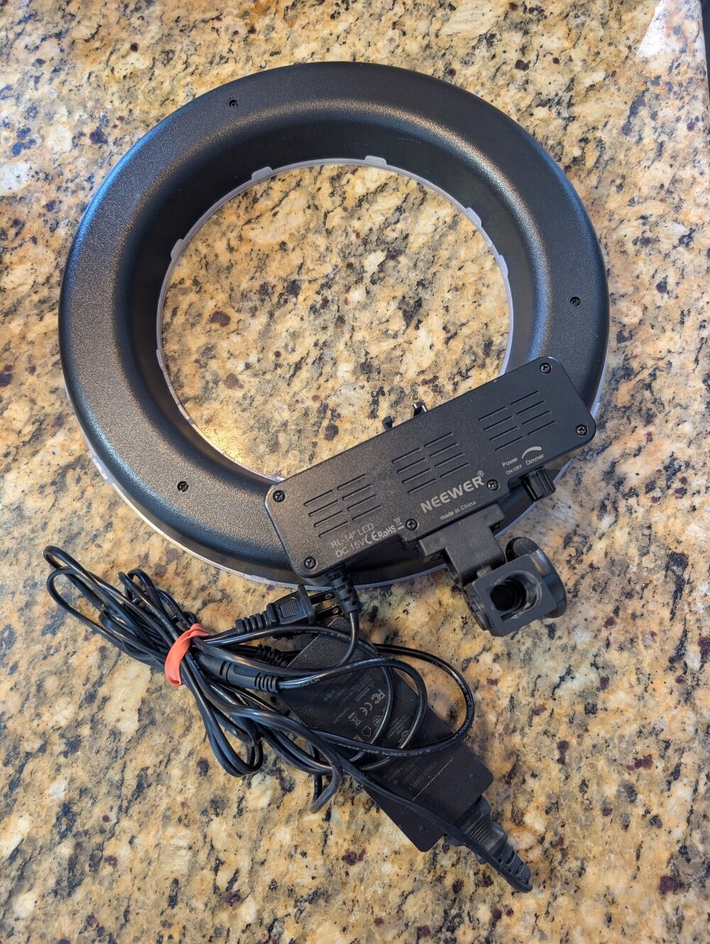Neewer Black LED Ring Light - Professional Photography Lighting